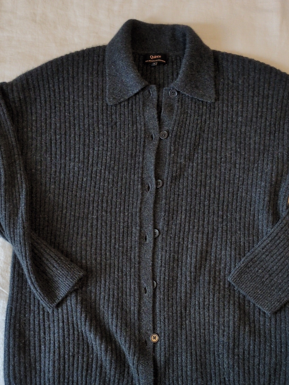 Women's Ribbed 100% Cashmere Cardigan S